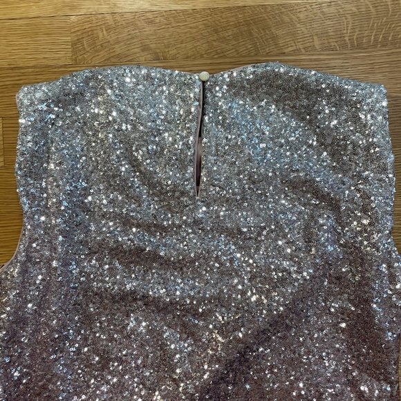 Anthropologie Fatima Sequin Top NWT 4 Ombre Pink - Picture 6 of 10